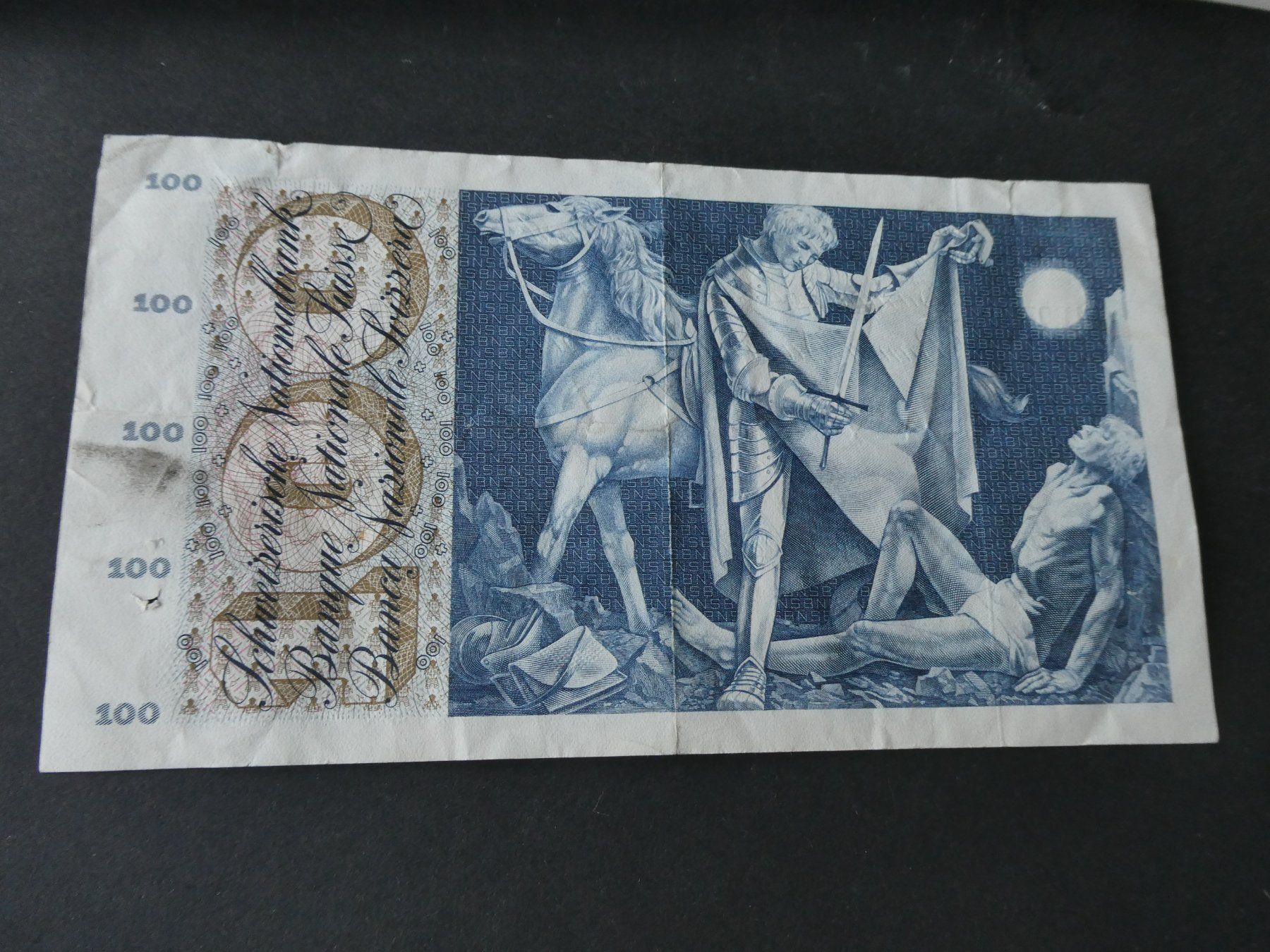 Banconote: Schweiz 1965,  100 Franken – Usato da Hinterforst venduto da Rohusri 2
