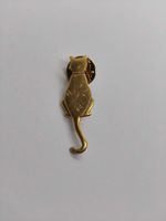 Anstecknadel Katze Goldfarben guter Zustand