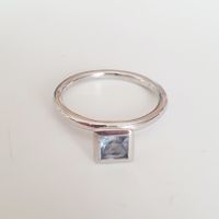 Ring Silber 925 mit hellblauem Stein Grösse 16,2 mm