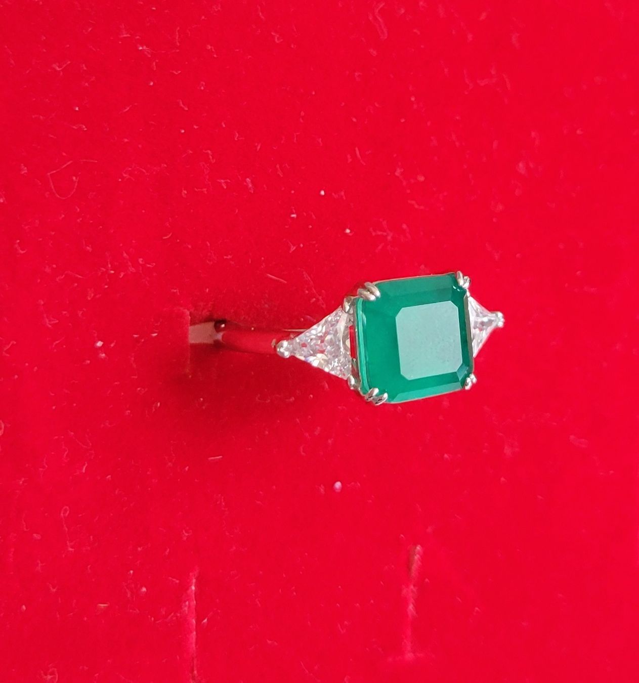 Bagues: Bague Argent 925 & Émeraude (Taille 52) – Neuf (Voir description) à Bernex par Dariafr