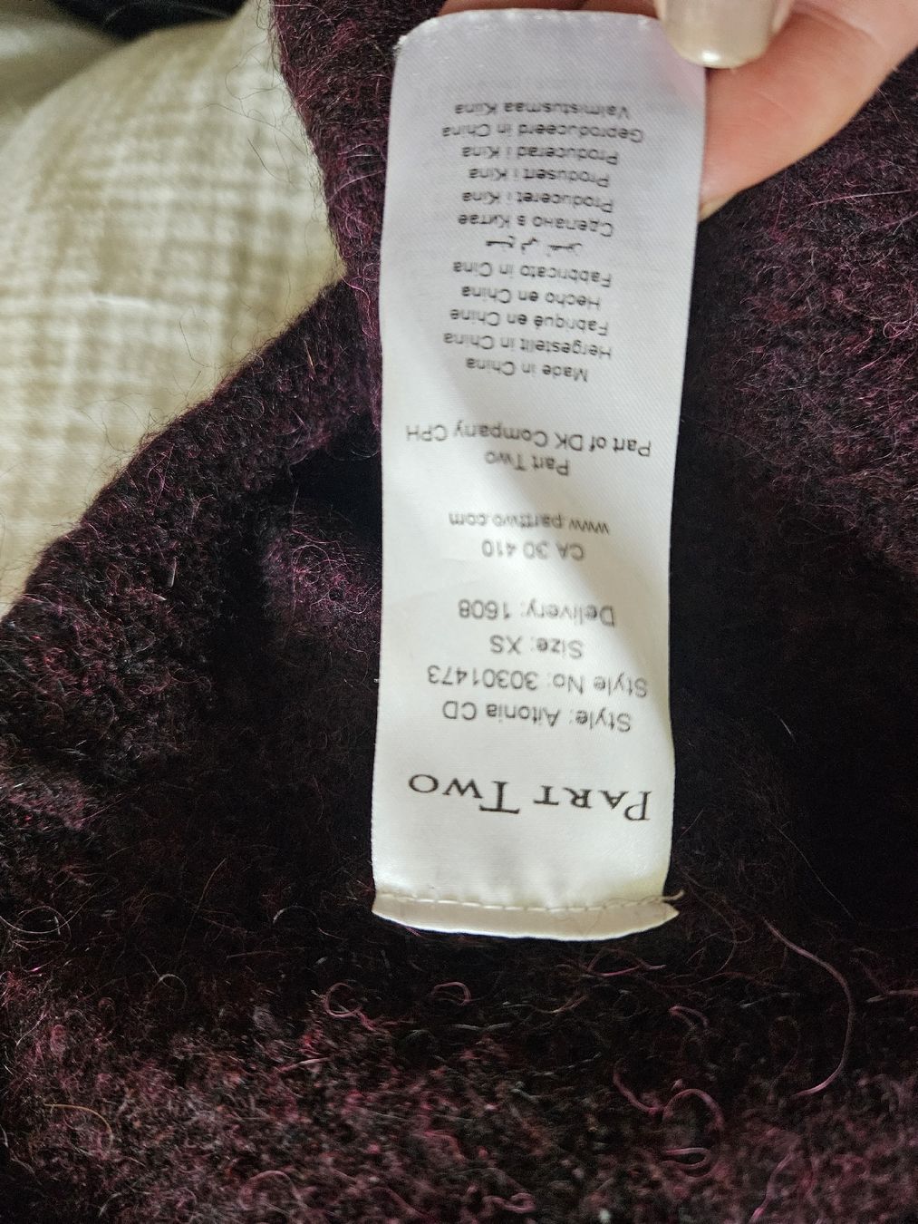Giacche: Bordeauxroter Cardigan von Part Two – Usato da Zürich venduto da SarinaE 4