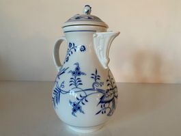 Meissen Zwiebelmuster Kaffeekanne, Vintage Porzellan