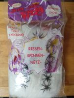 Fasnachts Riesenspinnennetz weiß mit Spinnen