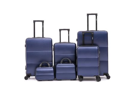 6er Reisekoffer Reisegepäck POLYCARBONAT Blau NEU