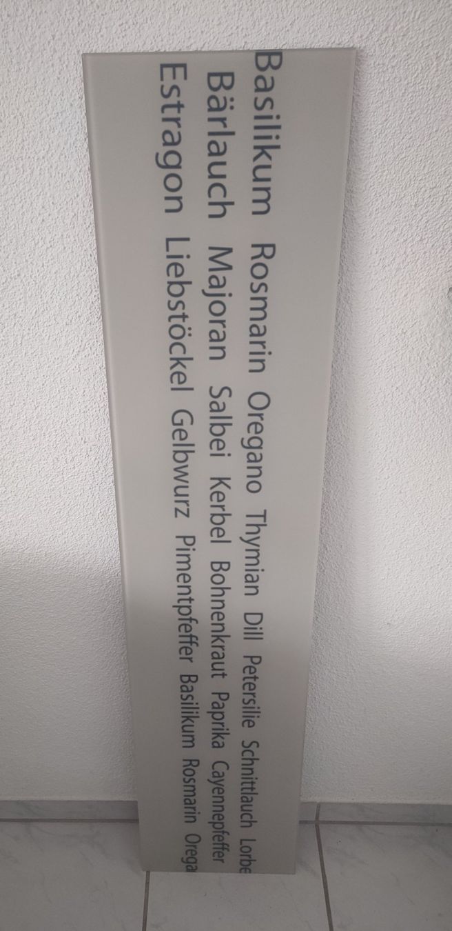 Tutte le decorazioni: Kräuterschild Glas Rückwand Küche oder Deko – Usato da Guntershausen venduto da Bimi1