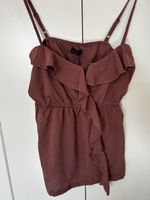 Vero Moda Volant-Top, rostbraun, L