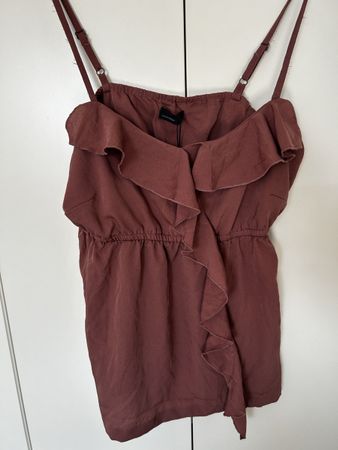 Vero Moda Volant-Top, rostbraun, L