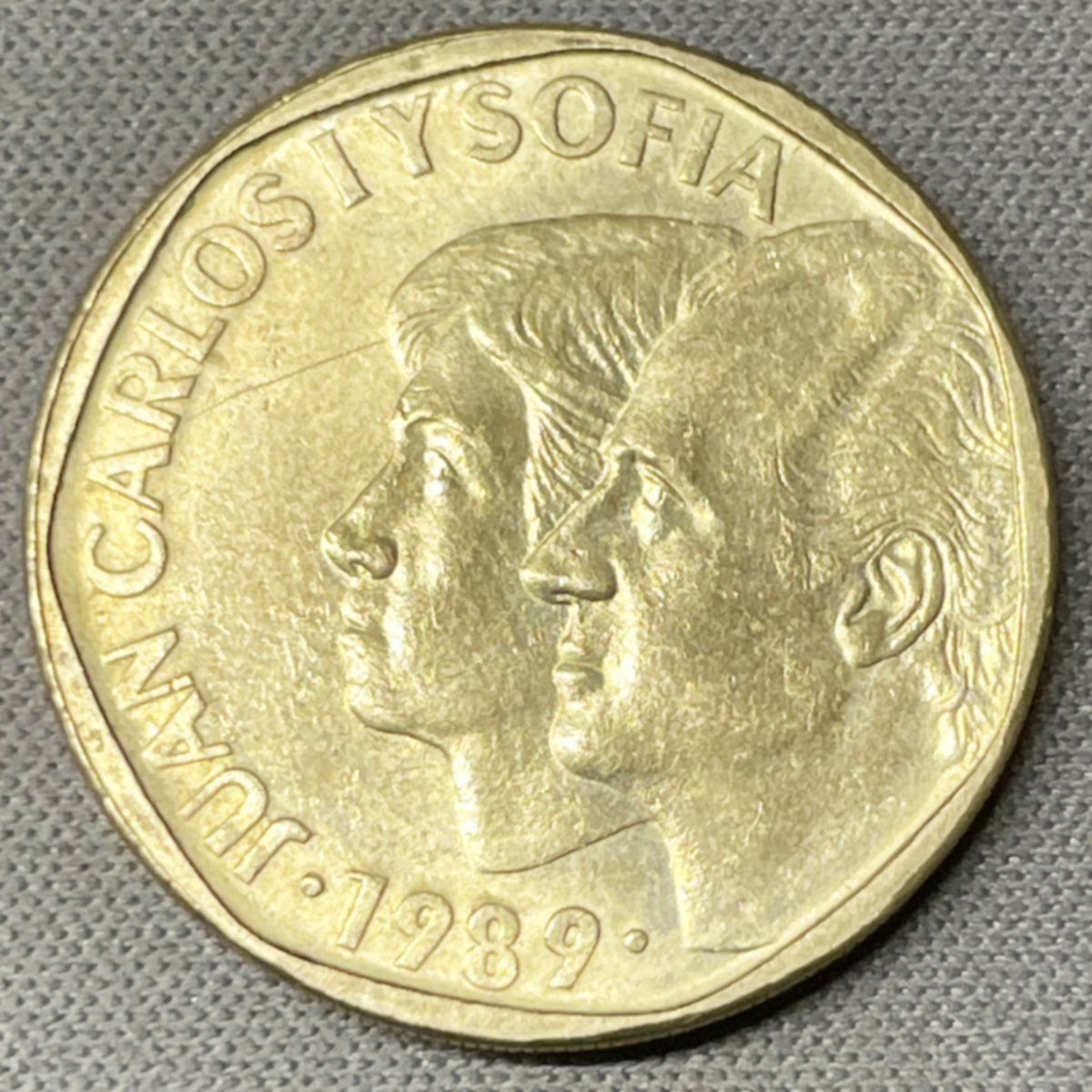 Tutti le monete: Pièce Espagne, Juan Carlos I Sofia, 500 Pesetas, 1989 – Usato da Martigny venduto da Numis-World