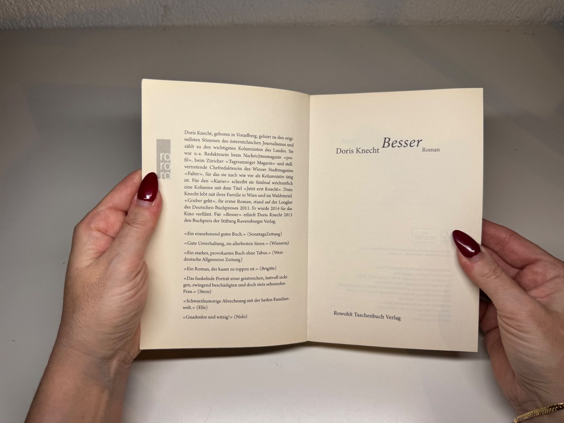 Libri: ROMAN: Doris Knecht, Besser – Usato da Grosswangen venduto da Deutsche_Romane 2