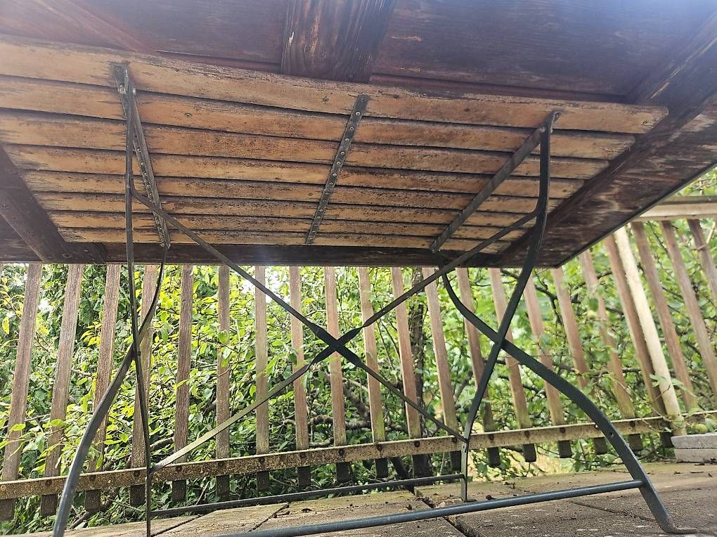 Tables: Gartentisch mit Chromstahlplatte – D'occasion à Kaltenbach par Sebiii14 3