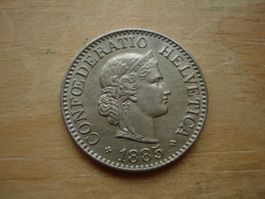 (Z3) 10 Rappen 1885 UNZ