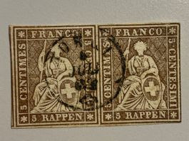 1859, Berner Druck, 4. Druckperiode, Doppel Strubel ZNr. 22G