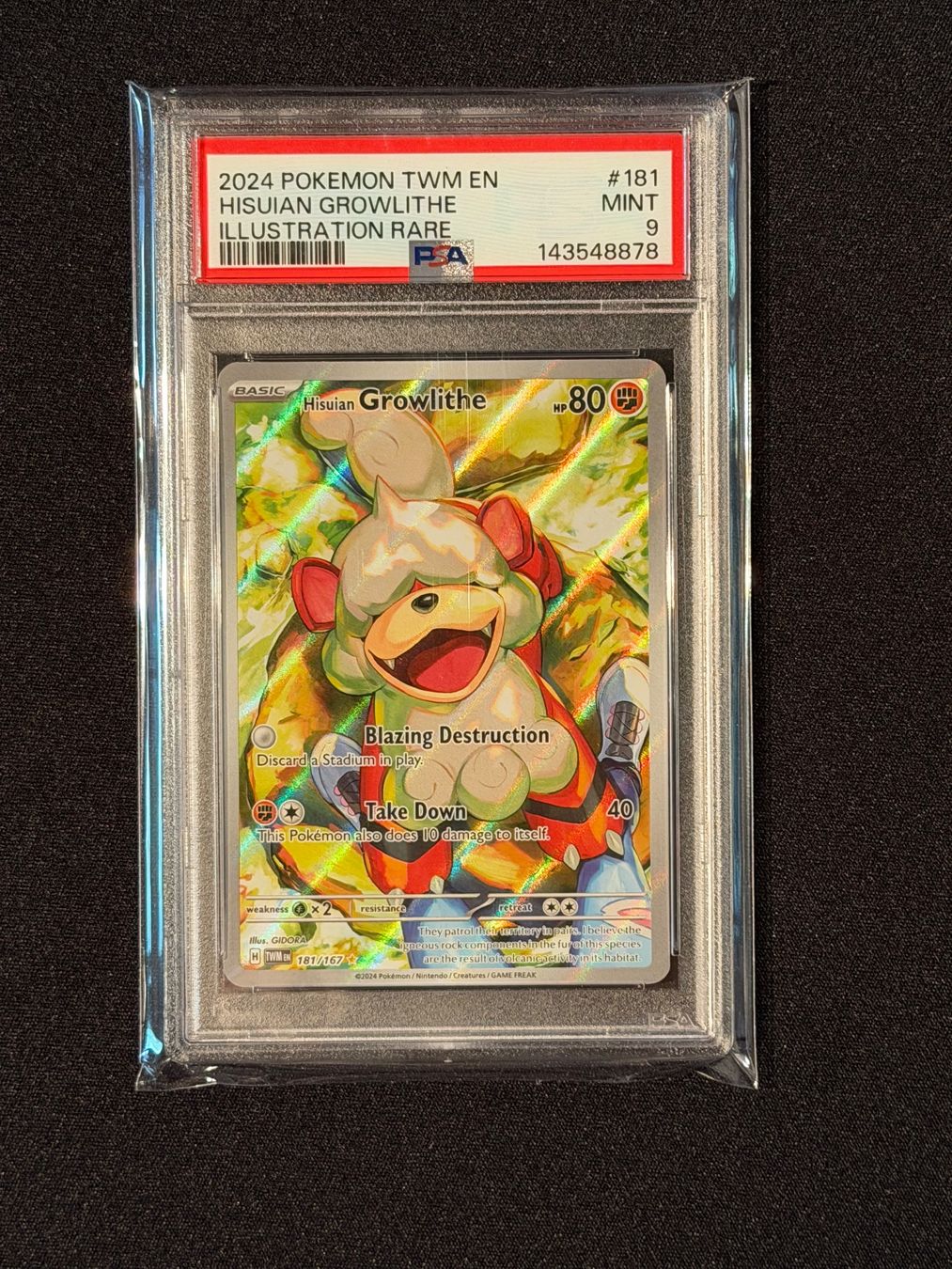 Pokémon Carte collezionabili: Hisuian Growlithe 181/167 - PSA 9 – Usato da Ilanz venduto da caui