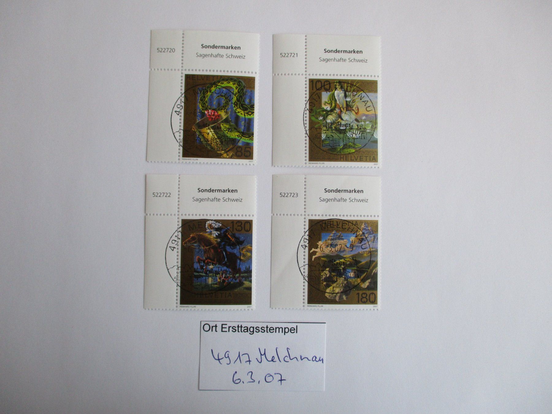 Alle Briefmarken: Voll Ort Ersttagsstempel 4917 Melchnau – Gebraucht aus Langnau b. Reiden von Aktuell88
