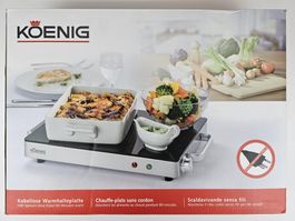 Kabellose Warmhalteplatte Koenig inkl. Zubehör - NEU in OVP*