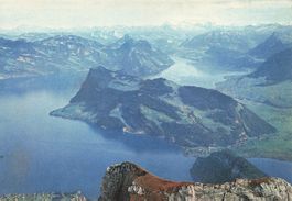 Vierwaldstättersee Panoramablick oben Pilatus oder Rigi G