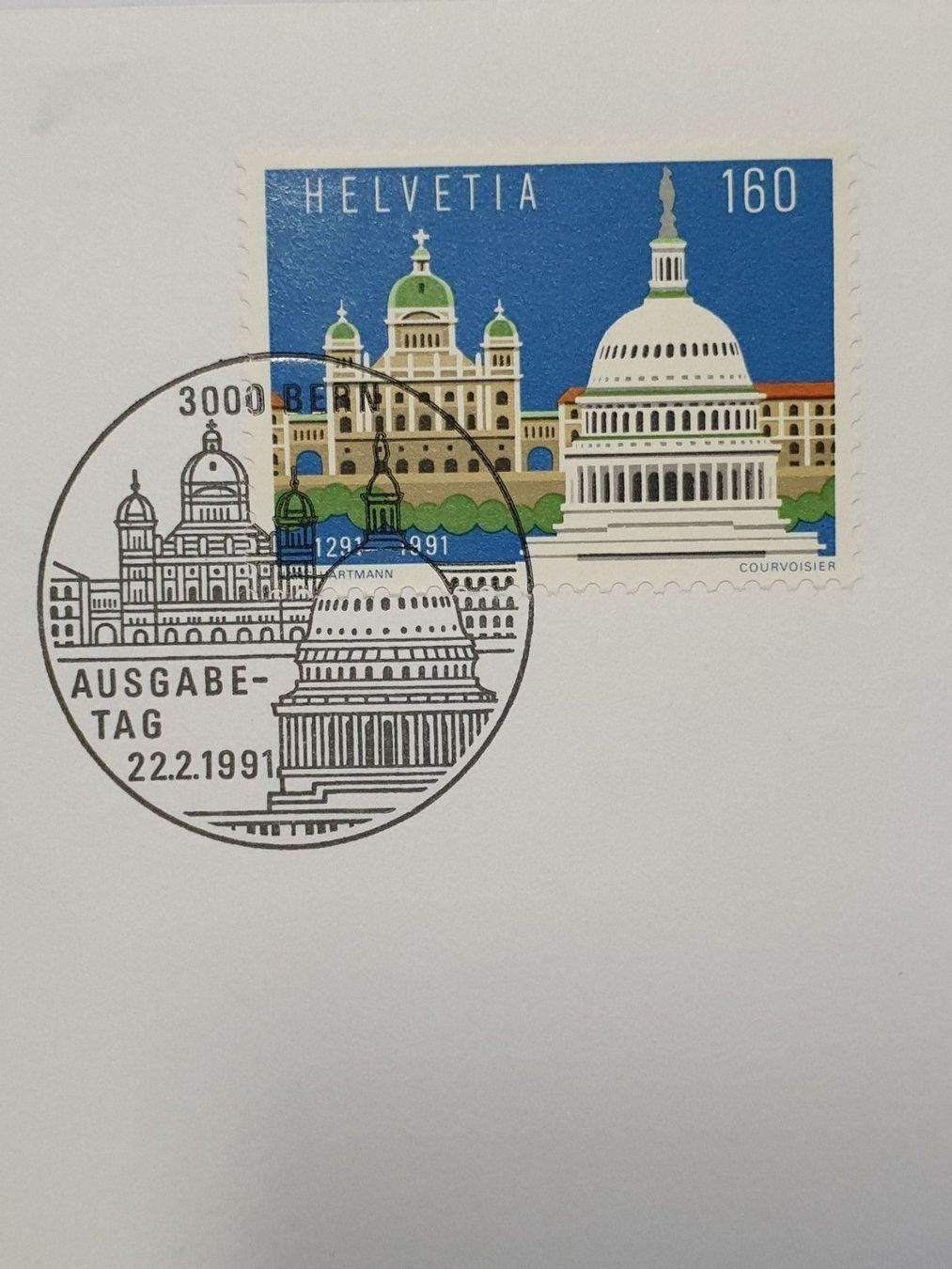 Tutti i francobolli: (73)   2 FDC Schweiz/USA 1991 – Usato da Schwarzhäusern venduto da Inot3 4