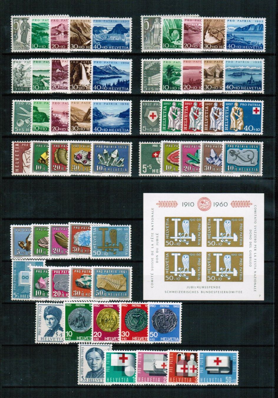 Tutti i francobolli: Pro Patria - komplette Sammlung 1938-1963 ** postfrisch – Nuovo (secondo la descrizione) da Bern venduto da peri02 1