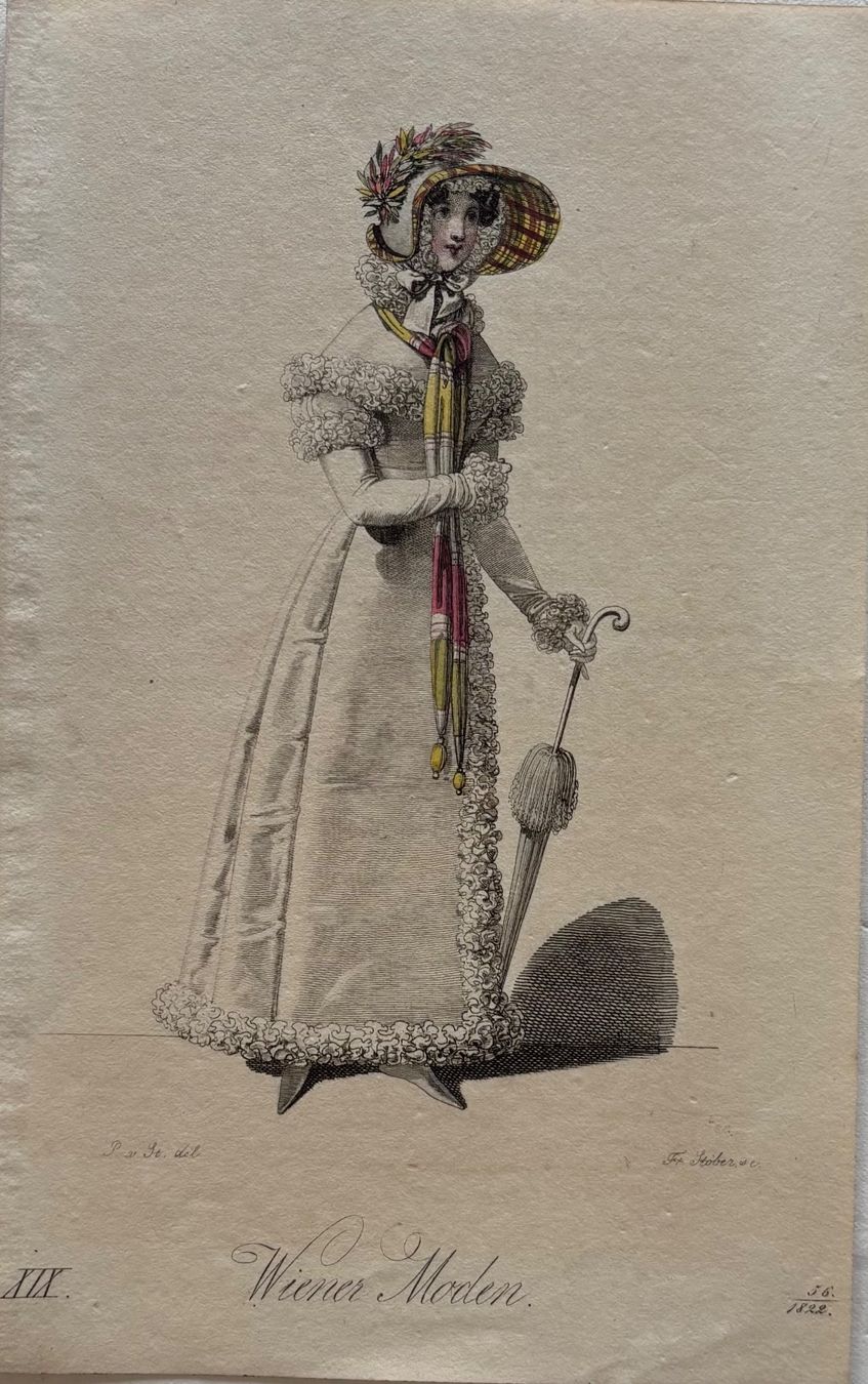 Grafica & Litografie: Antike Lithographie, Wiener Mode, 1822 – Usato da Frauenfeld venduto da Merk52
