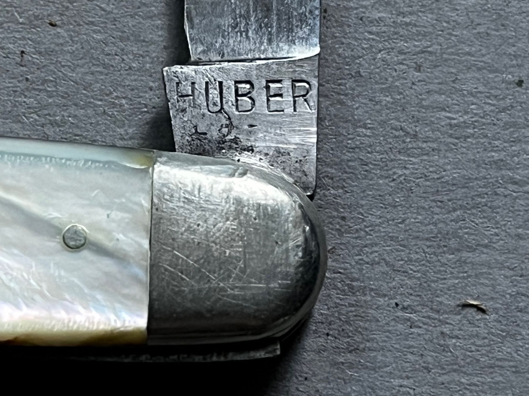 Coltelli tascabile: Altes HUBER Perlmutt Sackmesser 78 mm - selten – Usato da Zürich venduto da FV.vintage 2