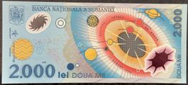 Rumänische 2000 Lei Banknote, selten, Jahr 1999, top!