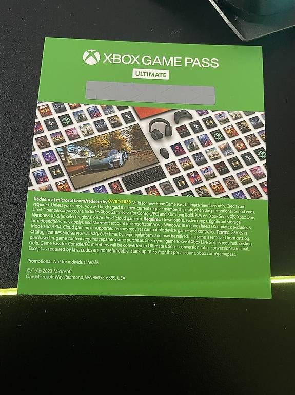 Spiele: 1 Monat Xbox Game Pass Ultimate  – Gebraucht aus Basel von yag2ru 1