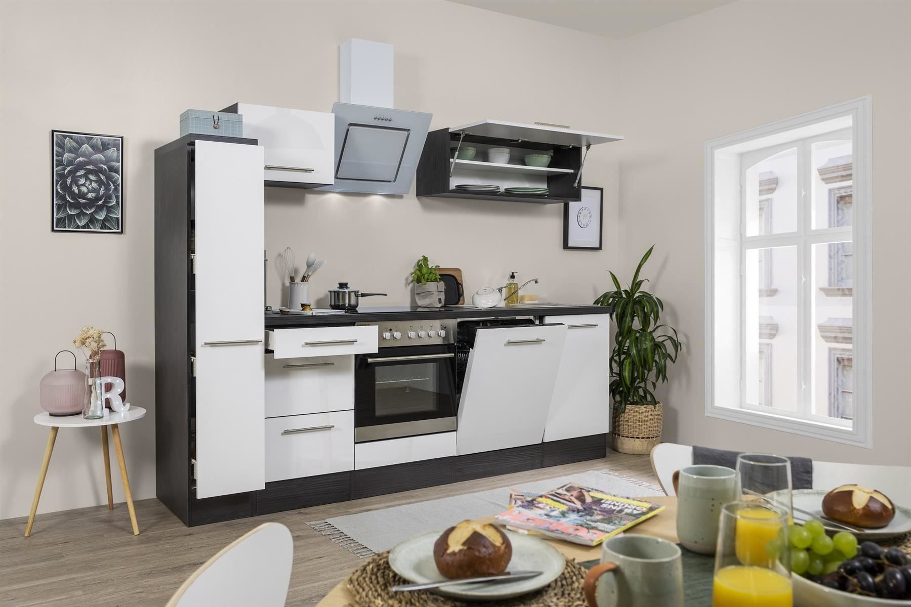 Cucine complete: 719 Küchenzeile Singleküche 250cm Ei/W - Küche Einbauküche – Nuovo e nell'imballaggio originale da Wallenwil venduto da toesstalvertrieb 2