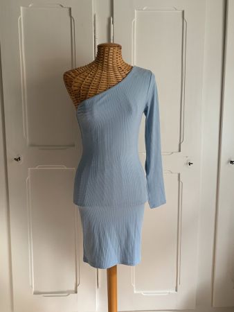 SHEIN - Kleid hellblau asymmetrisch XS