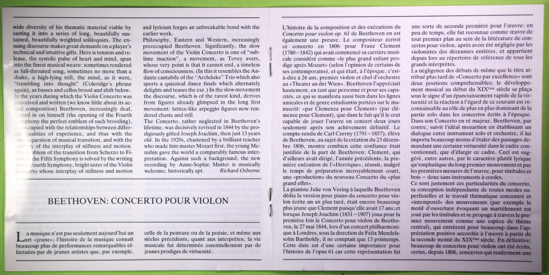 CD: BEETHOVEN VIOLINKONZERT / A.S. MUTTER - H. VON KARAJAN – Nuovo (secondo la descrizione) da Luzern venduto da pir_dw6t 3