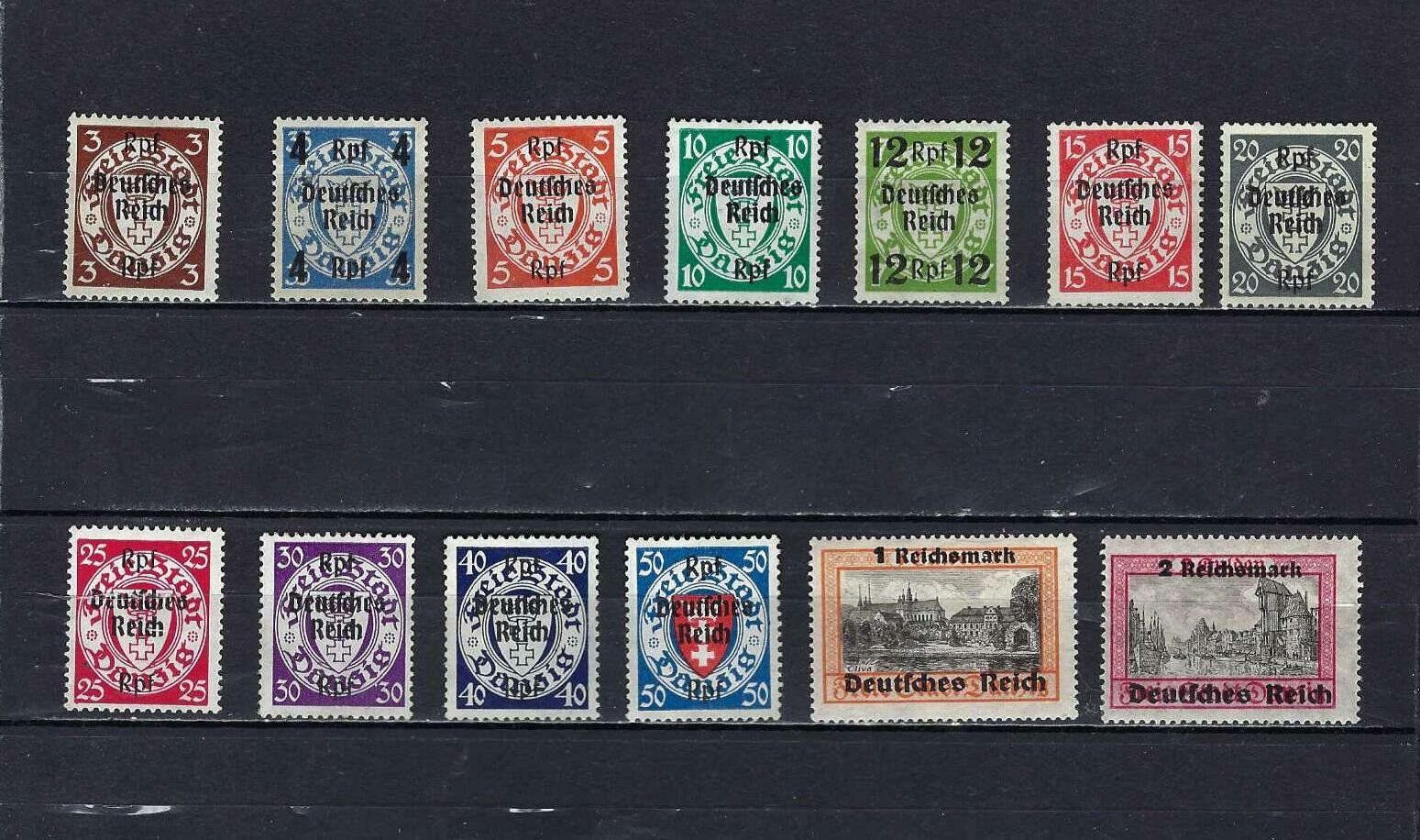 Alle Briefmarken: DR 1939 Freimarken Danzig ** – Neu (gemäss Beschreibung) aus Altstätten SG von euro010