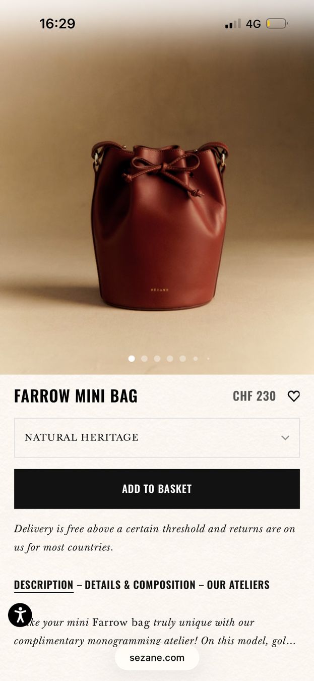 Sezane Borse da donna: Sezane Farrow Bag Mini Black leather – Nuovo (secondo la descrizione) da Winznau venduto da Lauralavera1 1