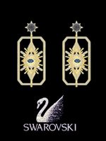 SWAROVSKI OHRRINGE OHRSTECKER OHRHÄNGER MAGIC TAROT GELBGOLD