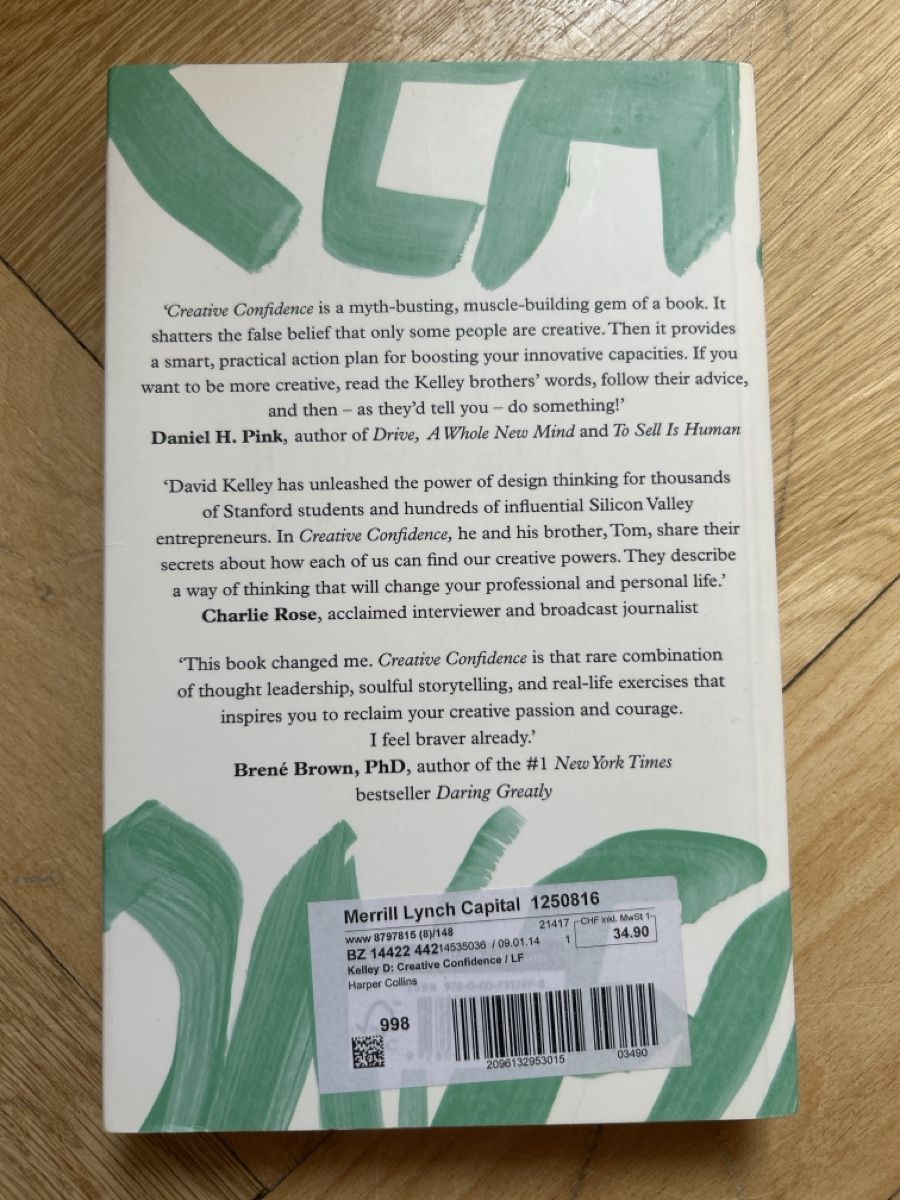 Livres: Creative Confidence Buch Tom und David Kelley – D'occasion à Zürich par ann_9fv5 1