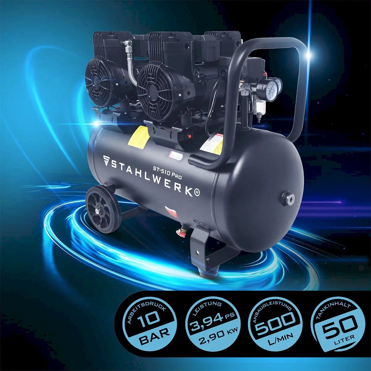 Compressori: STAHLWERK ST-510 Pro Kompressor 10bar – Nuovo e nell'imballaggio originale da Bottighofen venduto da zaap 3