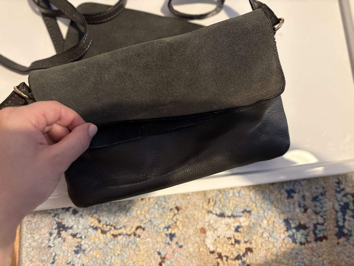 Borse: Graue Ledertasche, Crossbody – Usato da Zürich venduto da AllySam 4