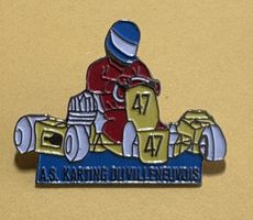 Pin/Anstecker: A.S. Karting du Villeneuve Nr. 47 Vintage!