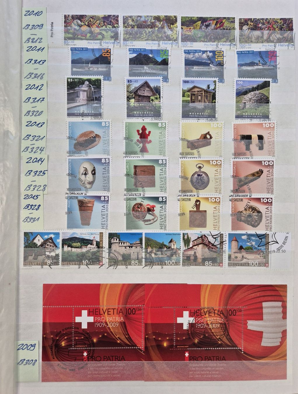 Tutti i francobolli: PP-Sammlung 1938 - 2018 gestempelt / ET – Usato da Lupfig venduto da lubor 9