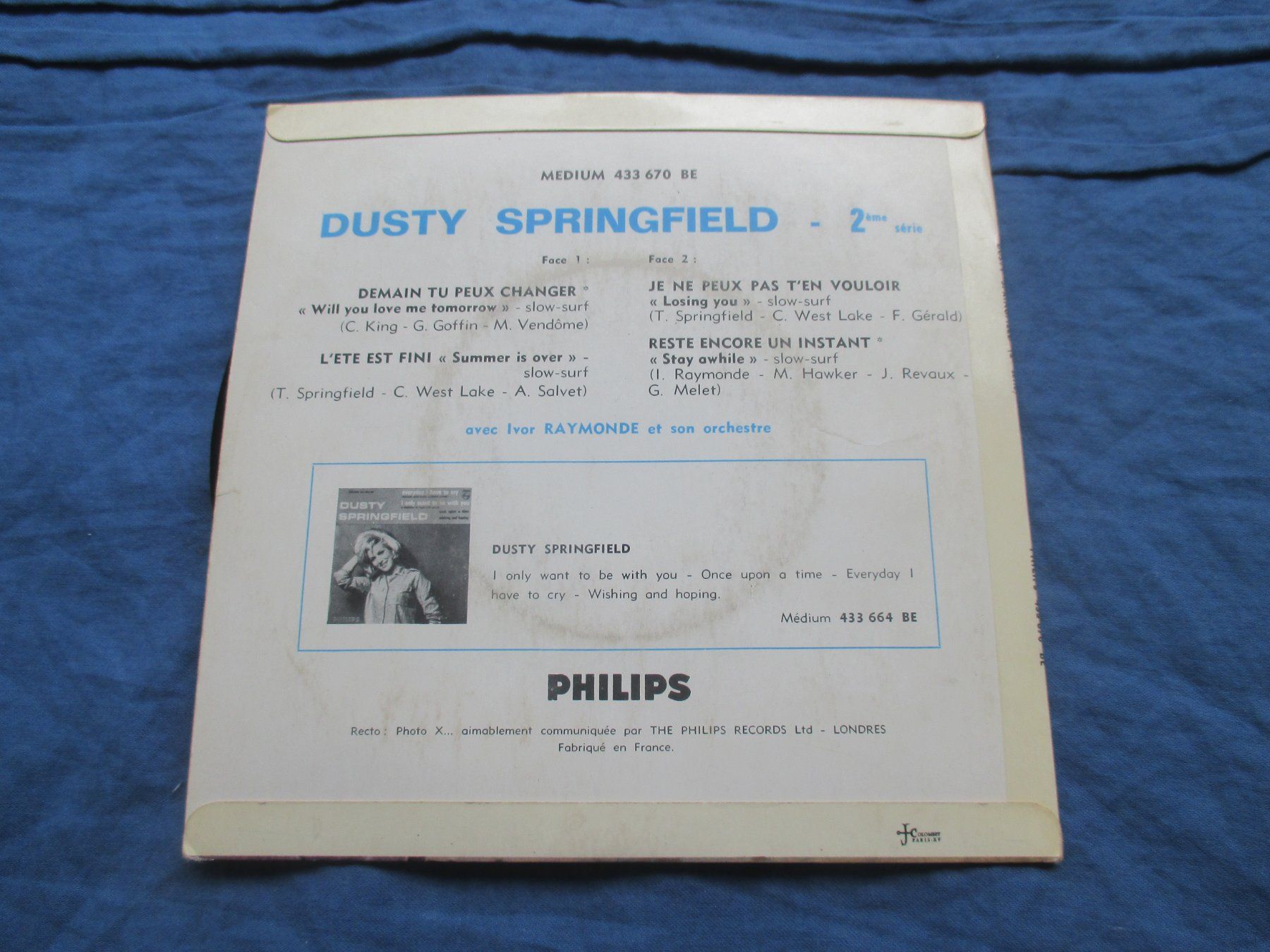 Dischi in vinile: Dusty Springfield EP Demain tu peux changer – Usato da Colombier NE venduto da Nevenma 1