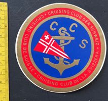 Cruising Club der Schweiz (Yacht) Aufkleber, Vintage