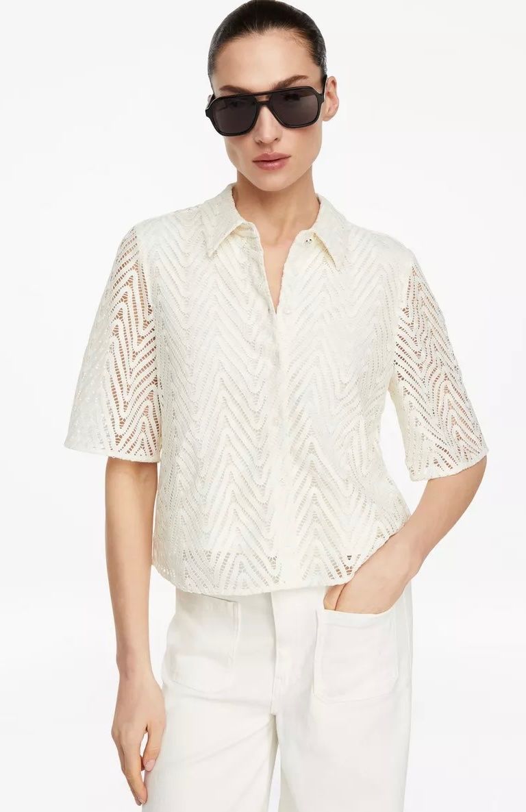 Comma Blusen: Comma Damen Bluse Weiss Spitze neuwertig – Neu und originalverpackt aus Luzern von Sommer_26