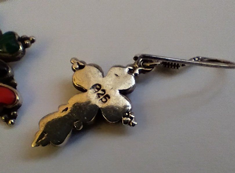 Orecchini pendenti & Orecchini a lobo: SILBER OHRRINGE 925 KREUZ - HERZ – Usato da Romanshorn venduto da Glitzer-Paradies 1