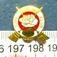 YORK CURLIN CLUB ONTARIO CANADA ABZEICHEN NADEL ENAMEL GOLDI