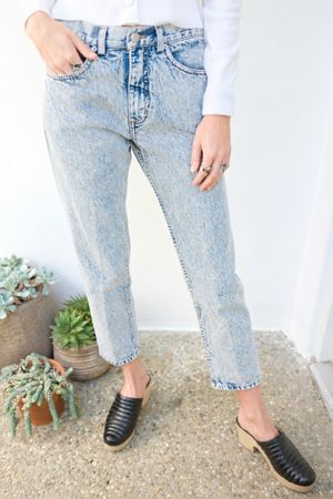 Rachel Comey Acid Wash Straight Leg High Rise 80s Mom Jeans