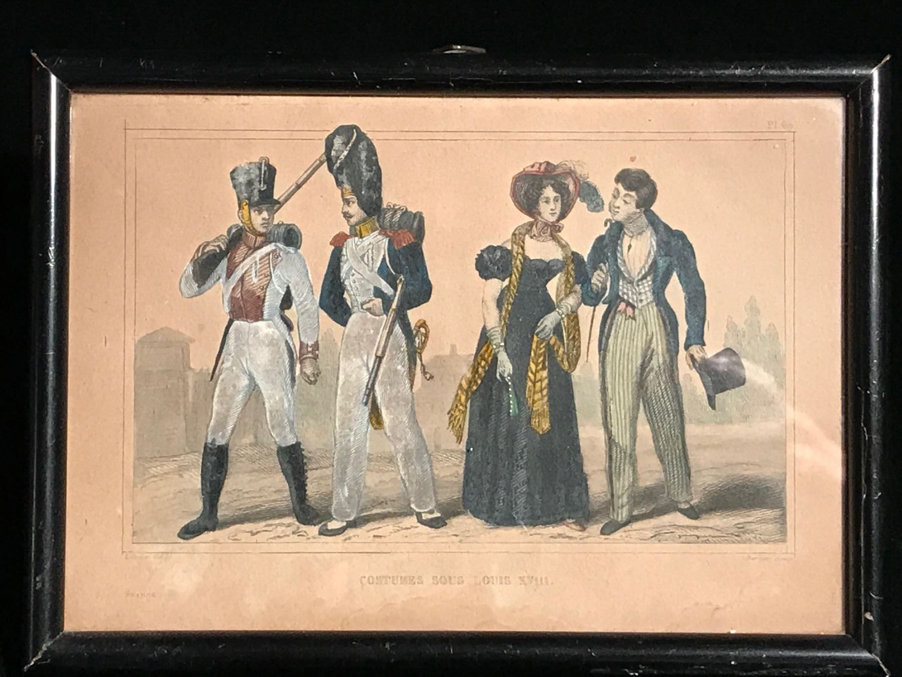Stiche: Stich 'Costumes sous Louis  XVIII' – Gebraucht aus Thalwil von Peter0911