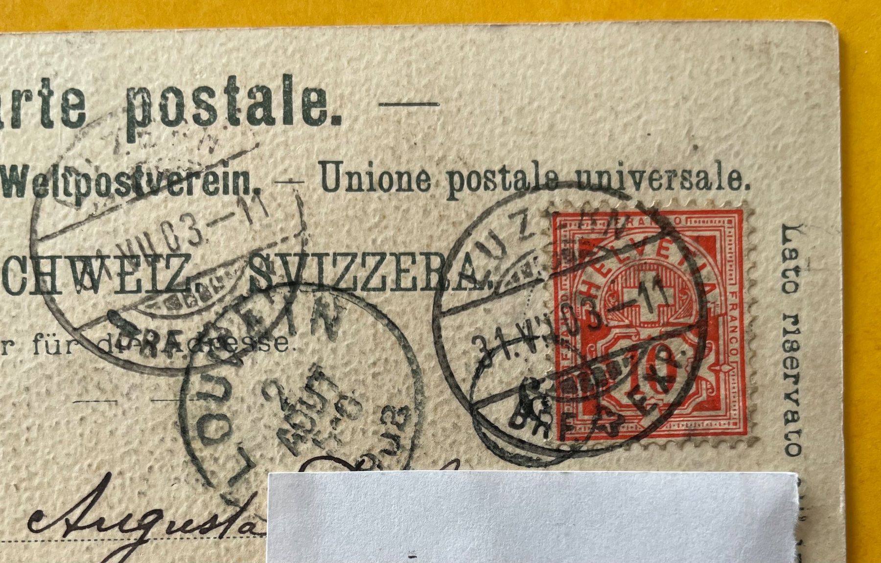Cartoline postali: ENGELBERG - 31.VII.03 – Usato da Mauren TG venduto da montis09 2