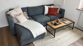IKEA Ecksofa mit Ottomane und Stauraum – Grau