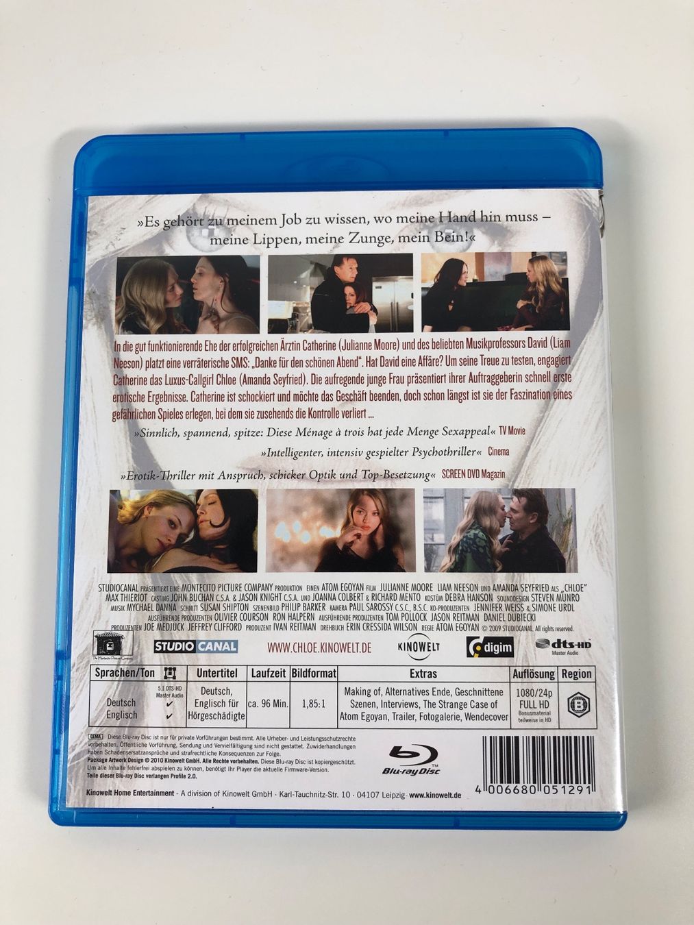 Tous les DVDs: Chloe (2009) - Bluray – D'occasion à Bern par McFlurry_88 1