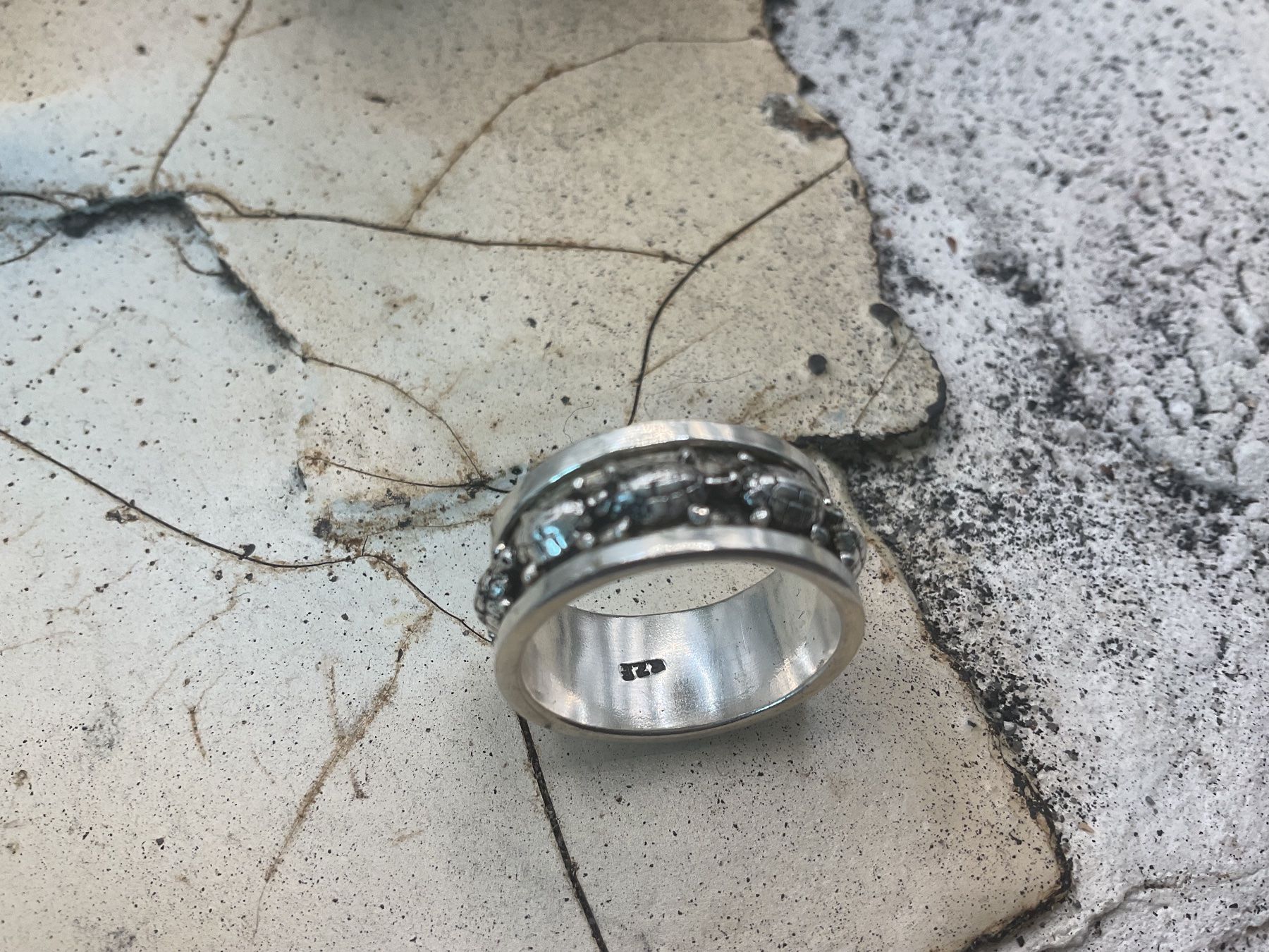 Anelli: Meditationsring in Sterlingsilber mit Schildkröten – Nuovo (secondo la descrizione) da Luzern venduto da S.Kern01 3