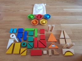 Lot de cubes en bois