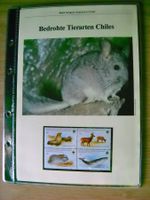 WWF Bedrohte Tierarten Chiles Dokument mit Briefmarken